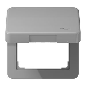 Klapdeksel CD500 grijs m.symb. Stekker