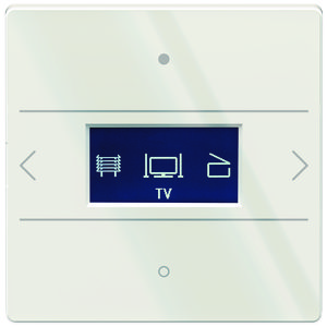 KNX ruimtecontroller Glas, 10 functies via display, temp.