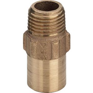 Dubbele Nippel 15x1/2 brons/blank VVE=10