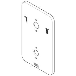 Rozet v. thermostaat 2-weg 150x90x9,3mm chr gebors.