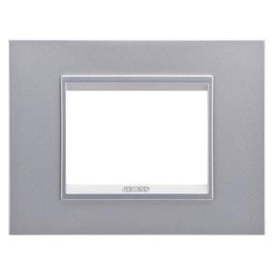 LUX PLATE-IN TECHNOPOLYMER-3 MODULES-MONOCHROME TITANI