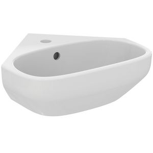 Hoekfontein I.LIFE-A 45x41cm met kraangat + overloop wit Ideal Plus