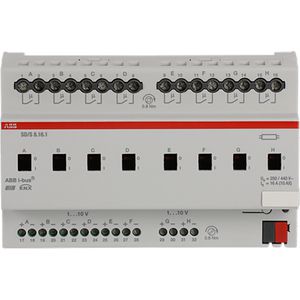 Schak/dim-aktor KNX 2-voudig 0-10V 8 x 16A AC1 DIN-rail (SD/S 8.16.1)