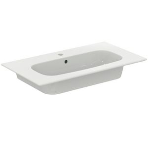 Wastafel I.LIFE-A VANITY 84cm met kraangat + overloop wit