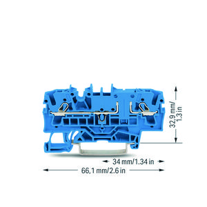 2-draads rijg 2,5mm² test blauw 2002-1604 VVE=50