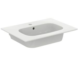 Wastafel I.LIFE-A VANITY 64cm met kraangat + overloop wit