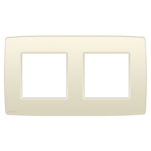 2-voudige afdekplaat hoh 71mm Original cream