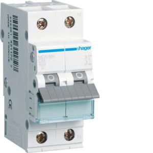 Installatieautomaat 1-polig + Nul 1A C-karakteristiek 6kA