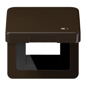 Klapdeksel CD500 bruin m.symbool Lader