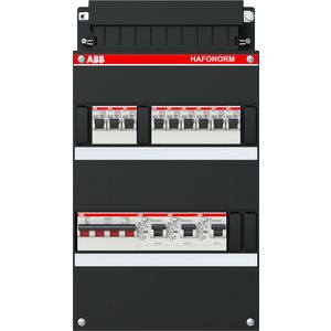 Groepenkast 9 groepen achter 3x 30mA + HS 3-fase 1SPF006905F0738