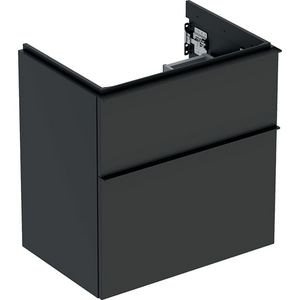 iCon wastafel onderkast compact twee laden 60cm lava mat