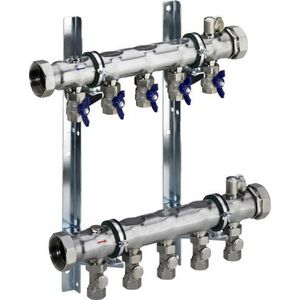 Industrieverdeler 10-fach RVS/blank