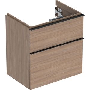 iCon wastafel onderkast compact twee laden 60cm eiken