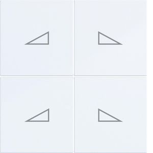 Afdekking KNX taster 4-v dimmen hoog/laag A.x/C.x licht mat