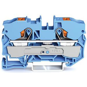 2-draads rijgklem Met drukknop 10 mm² blauw VVE=25