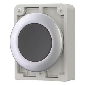 Drukknop 30mm vlak zwart terugverend