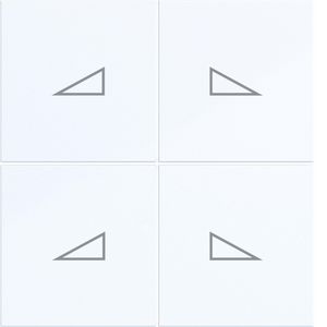 Afdekking KNX taster 4-v dimmen hoog/laag A.x/C.x licht gl.