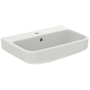 Wastafel I.LIFE-S 55x38cm met kraangat + overloop wit Ideal Plus