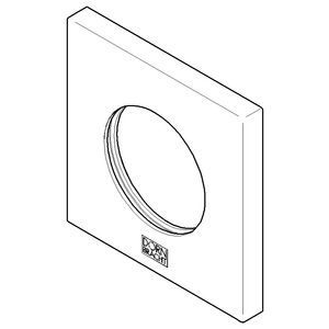 Rozet v. mengkraan 80x80x9mm Champagne (22kt Goud)