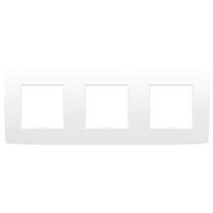 3-Voudige afdekplaat 71mm centerafst. Ori. bright wh