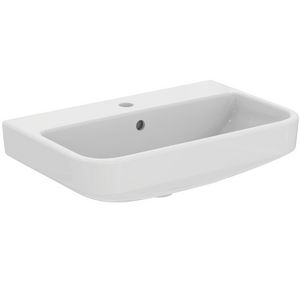 Wastafel I.LIFE-S 60x38cm met kraangat + overloop wit Ideal Plus