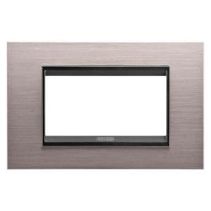 LUX PLAAT-VAN METAAL-4 MODULE-GEBORSTELD ALUMINIUM LAV