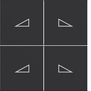 Afdekking KNX taster 4-v dimmen hoog/laag A.x/C.x zwart mat