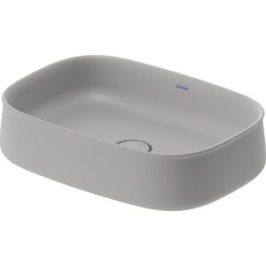 Zencha #237355 Opzetwastafel Grijs Zijdemat 550mm geslepen zonder kraangat