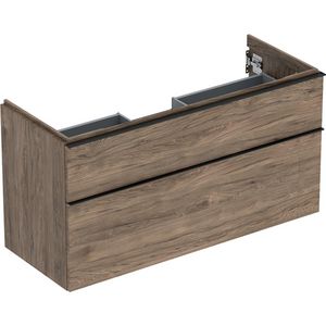 iCon wastafelonderkast 2x la 120cm noten hickory melamine / greep lava mat