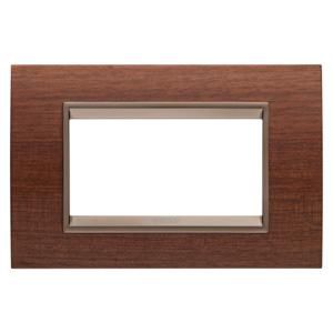 LUX PLAAT-VAN HOUT-4 MODULE-WALNOOT-BINNENFRAME MAT