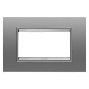 LUX PLAAT-VAN METAAL-4 MODULE-MONOCHROOM ALUMINIUM-C