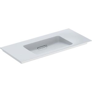 Meubelwastafel afleg L/R 105x48cm afvoer horizontaal zonder kraangat wit Keratect ONE incl. sifon