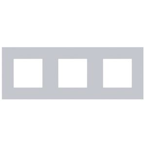 3-Voudige afdekplaat 71mm centerafst. Pure alu grey