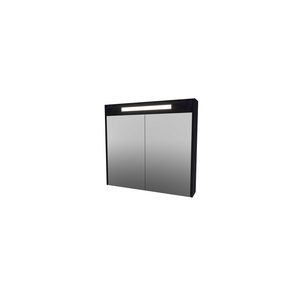 Spiegelkast LED verlichting 2 deuren 800X140X740 charcoal oak