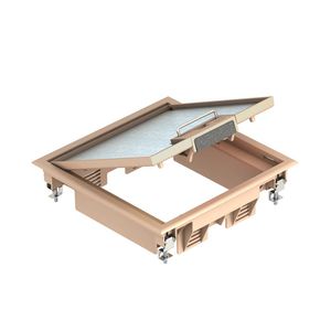 Inbouweenheid voor kanaalmontage 217x217x61 grijsbeige