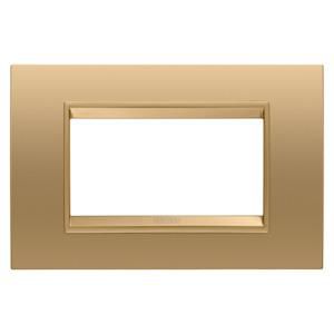 LUX PLAAT-VAN METAAL-4 MODULE-GOUD-BINNENFRAME MAT G