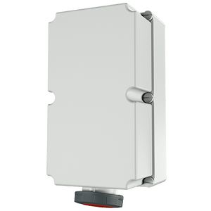 Wandcontactdoos 125A 5-polig  6H 400V IP67 + NH00