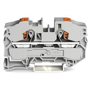 2-draads rijgklem Met drukknop 16 mm² grijs VVE=20