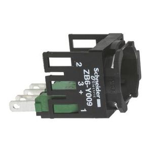 Lichaam voor drukknop Ø16mm 1NC + 1NO Faston connector