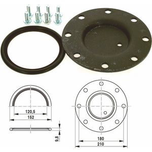 Deksel handgat d210mm 10,8