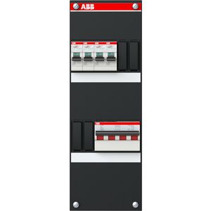 Groepenkast 3-fase 1 HS 40A 4P 4groep RCBO B16 30 mA