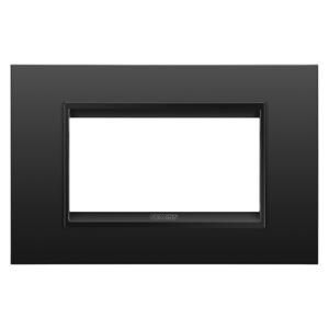 LUX PLATE-IN METAL-4 MODULES-MONOCHROME SATIN BLACK-