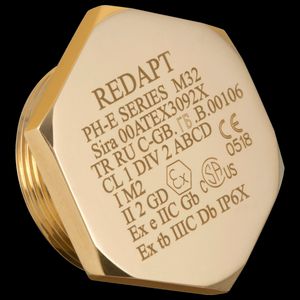 Afdichtplug hex head Eexe messing 1"NPT ATEX
