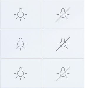 Afdekking KNX taster 6-v licht aan/uit A.x/C.x lichtwit mat