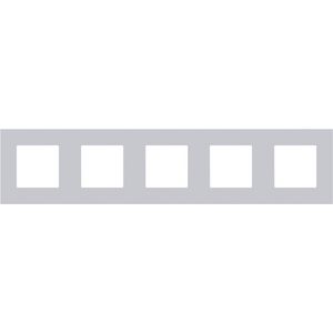 Vijfvoudige afdekplaat hoh 71mm Pure alu grey