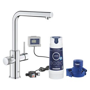 Blue pure minta keukenkraan starterkit met uittrekbare uitloop (prof)