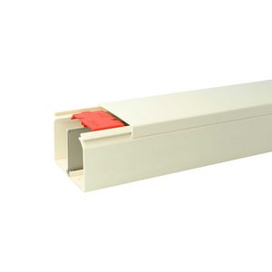 Lengte a 2m. Leidingkanaal KK 90x60 kabelkoker creme VVE=8