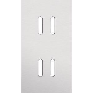 Tweevoudige afdekpl. verticaal 71mm centerafstand tweevoudig