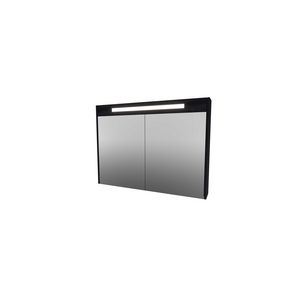 Spiegelkast LED verlichting 2 deuren 1000X140X740 charcoal oak