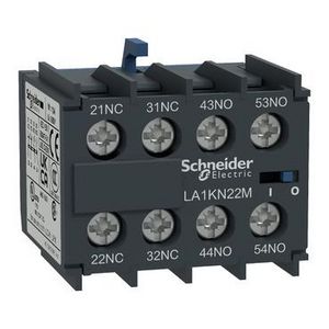 Hulpcontactblok 2M+2V Schroefklem-aansl. EN50012 Hulpel.